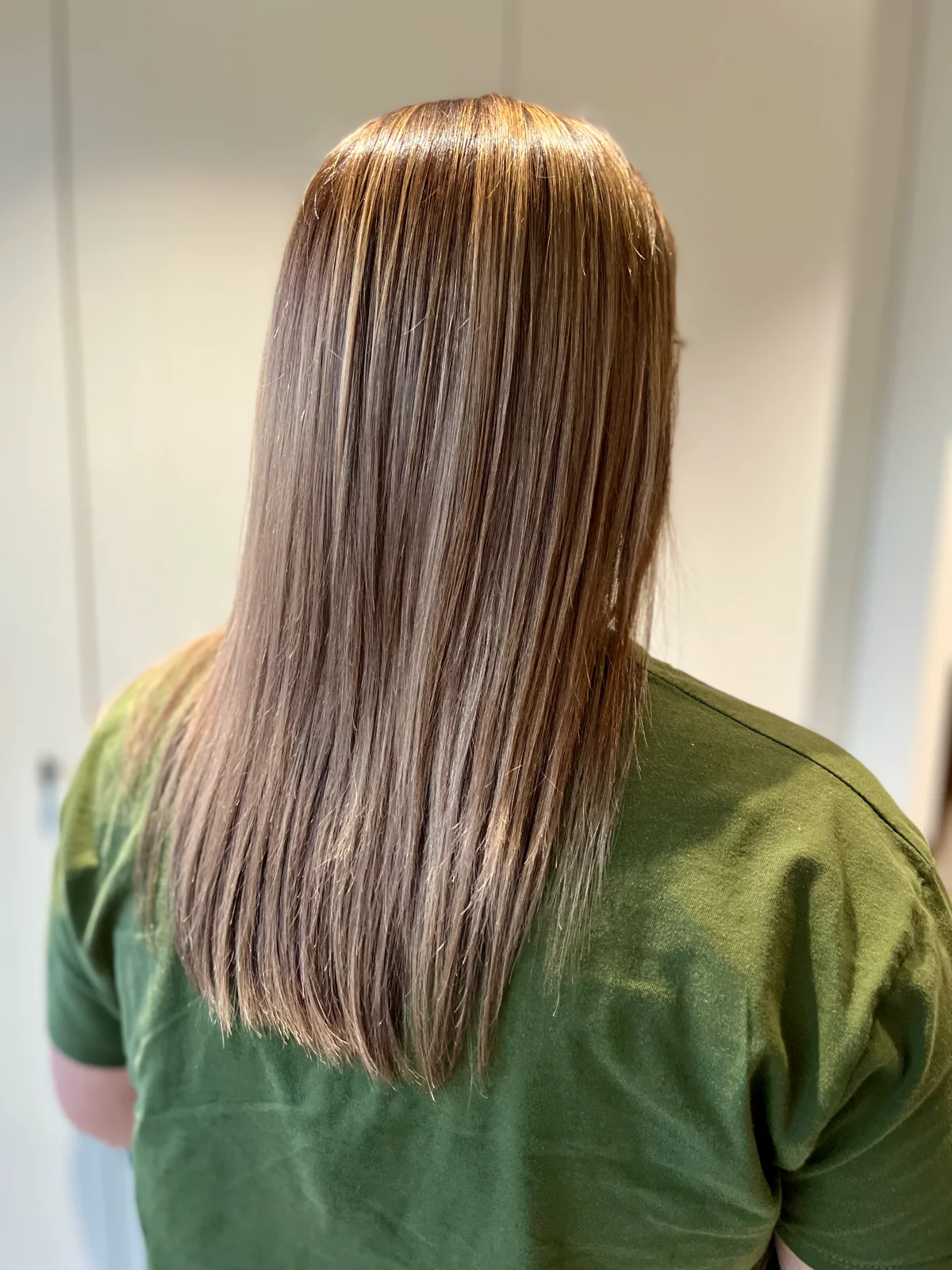 Glad bruin haar met fijne highlights